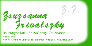 zsuzsanna frivalszky business card